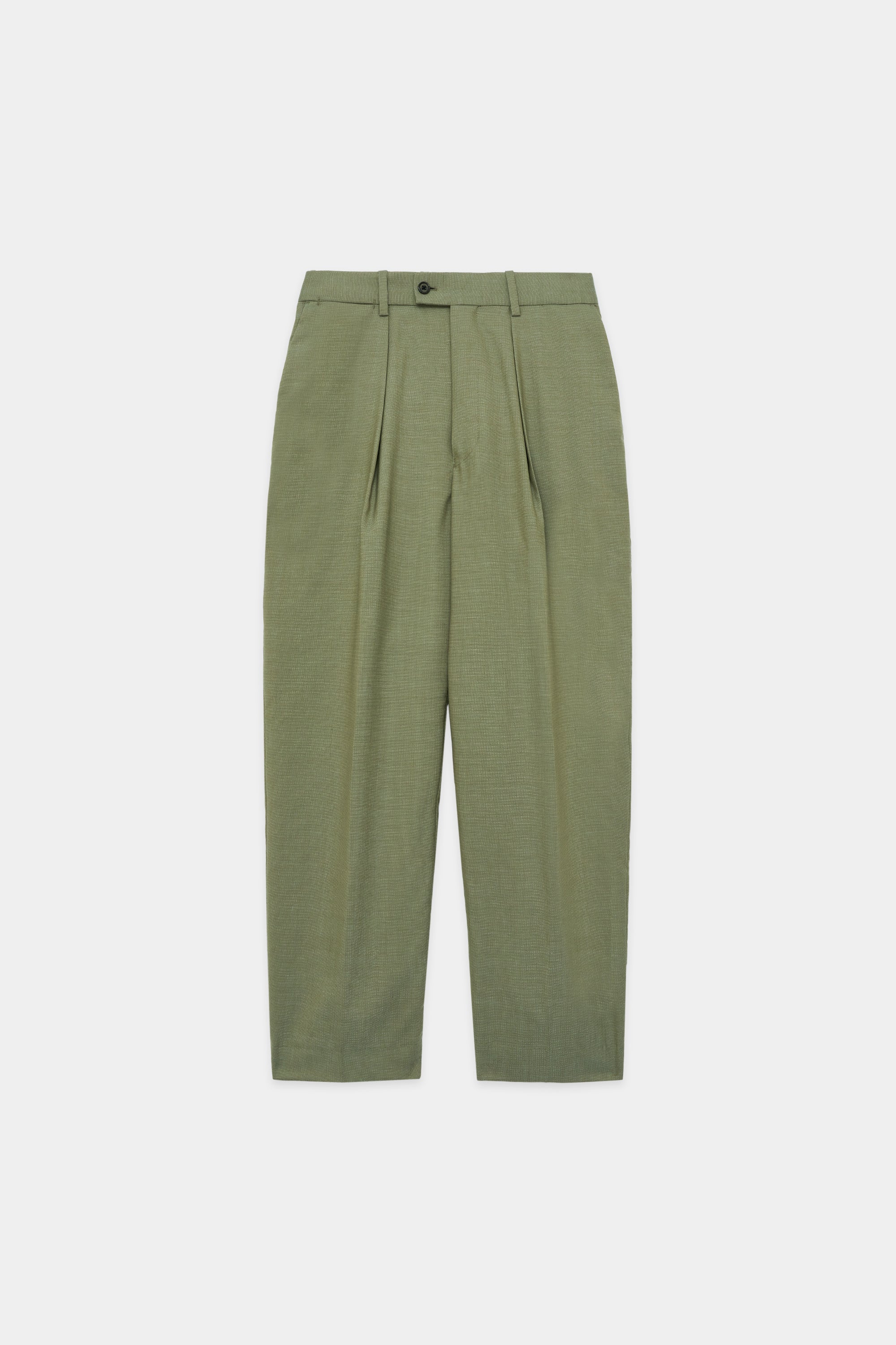 Organic Wool Tropical Classic Fit Trousers Ⅲ, Olive