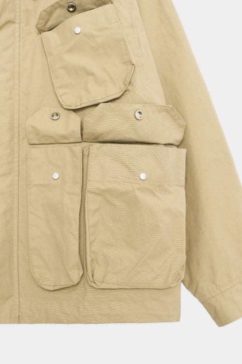 ORGANIC COTTON ALL WEATHER CLOTH FISHERMAN JACKET, Beige