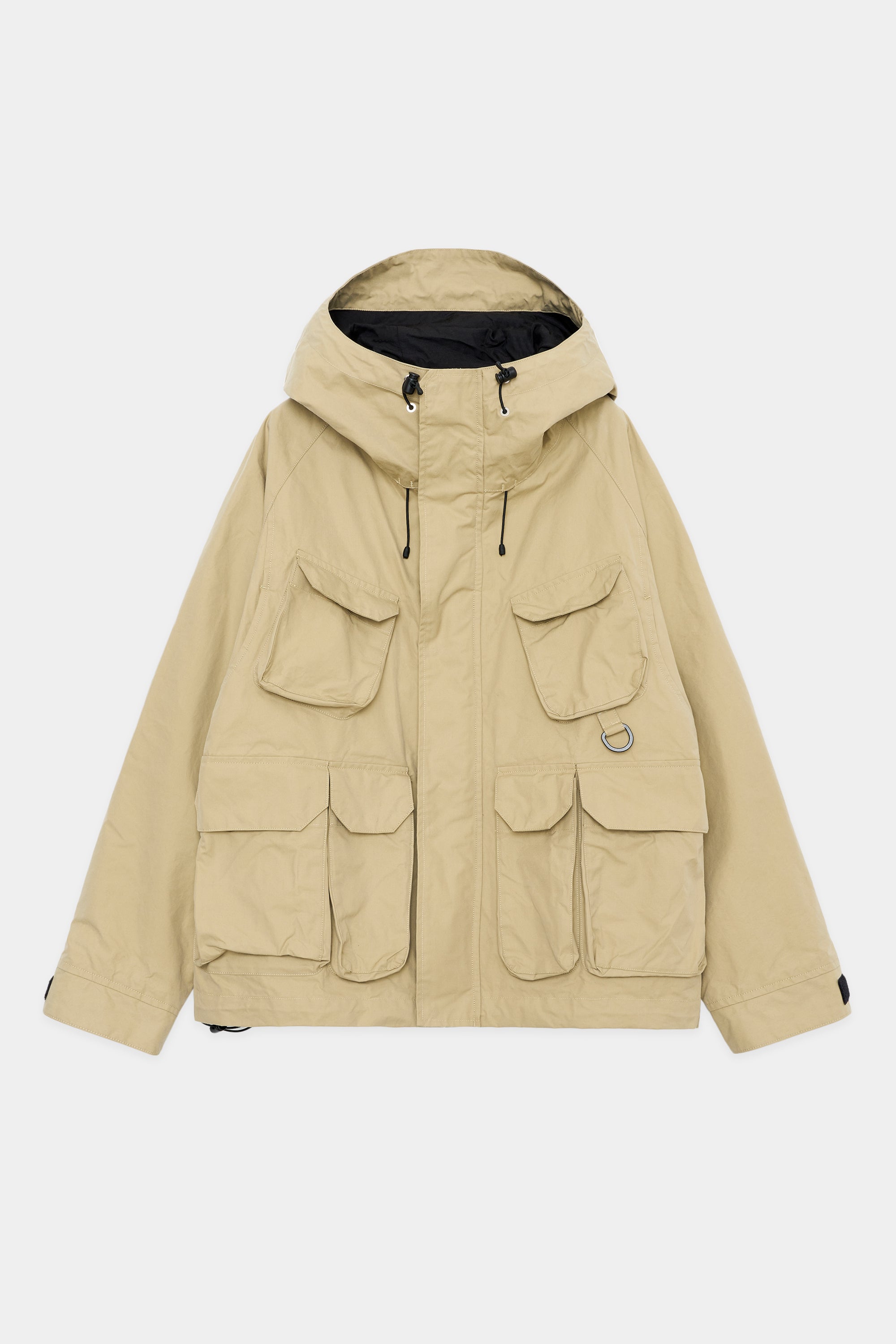 ORGANIC COTTON ALL WEATHER CLOTH FISHERMAN JACKET, Beige – MARKAWARE