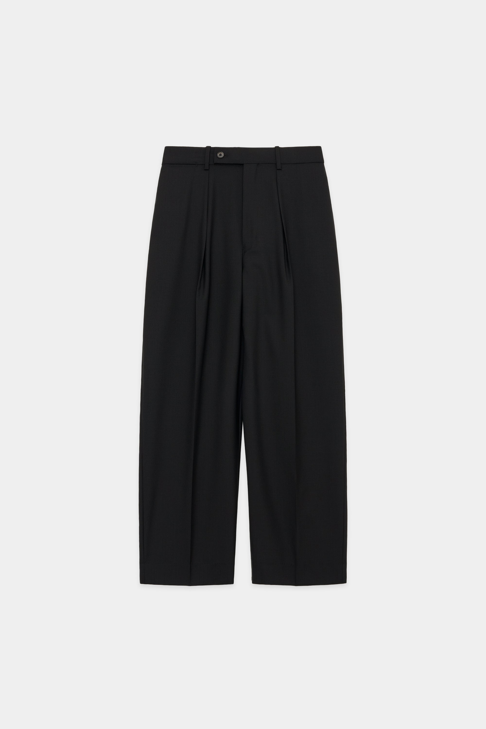 Organic Wool Tropical Classic Fit Trousers, Black