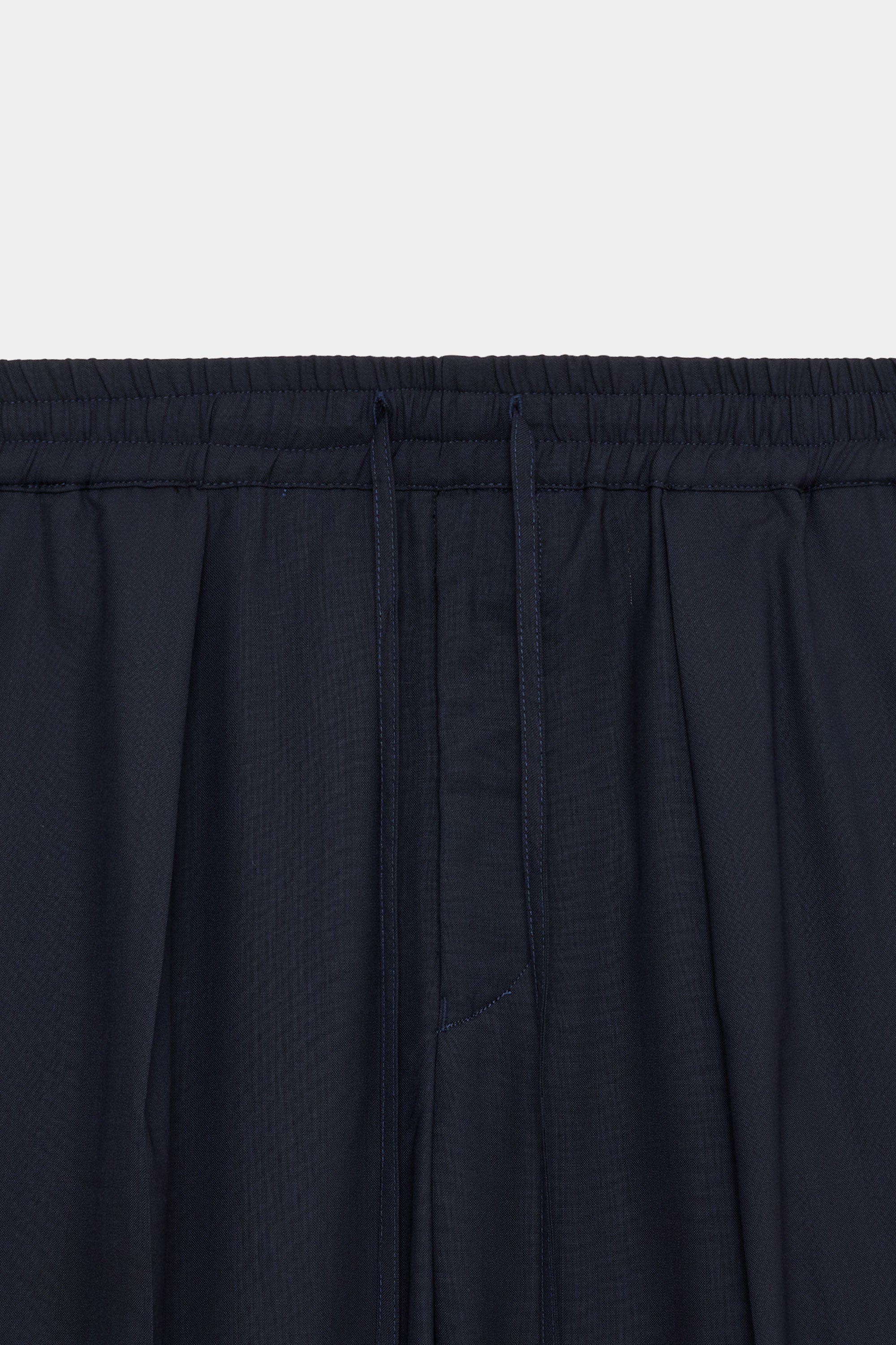 SUPER 120'S WOOL TROPICAL PEG TOP EASY PANTS, Navy