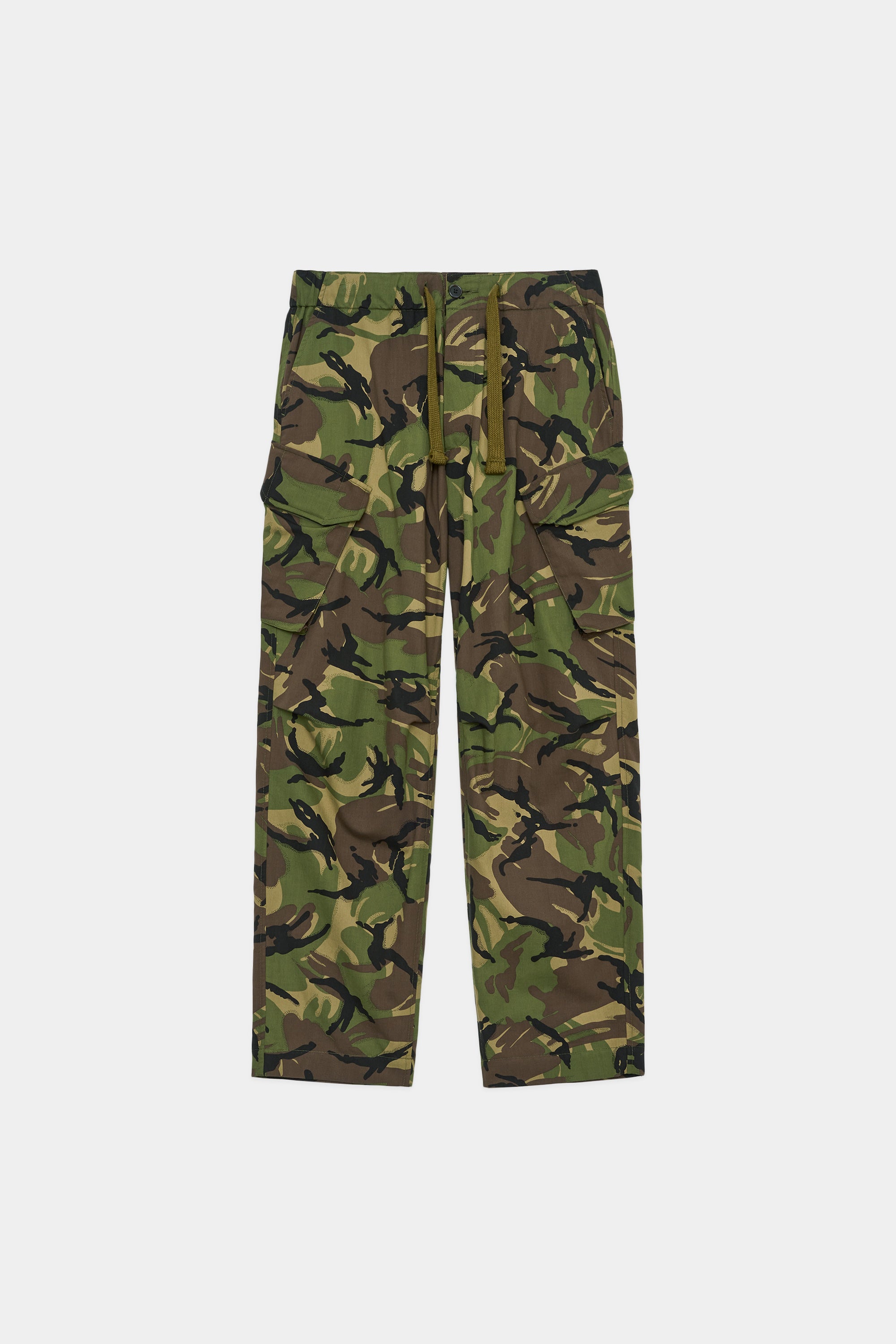 オーガニック コットン オットマン ロイヤルネイビー イージー トラウザーズ コンバット, British Camo