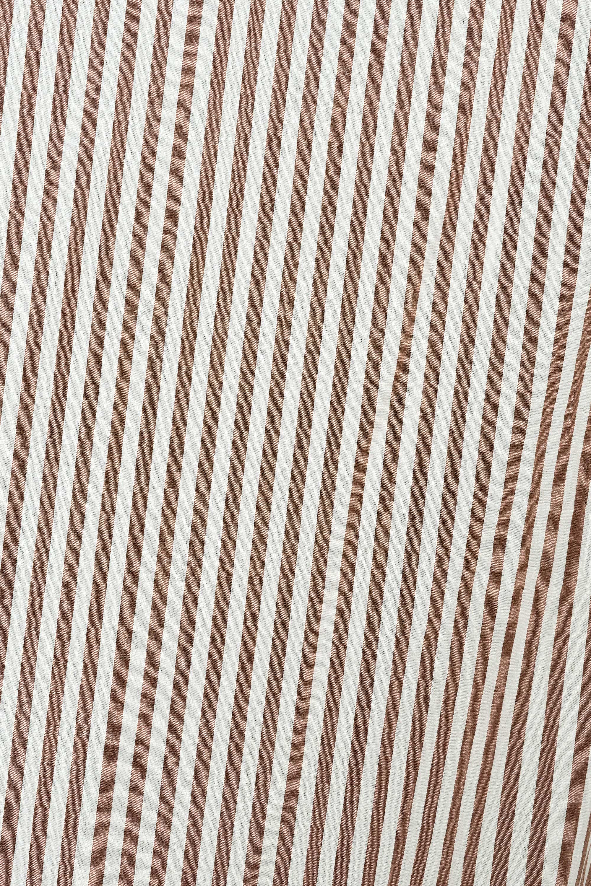 オーガニック コットン ストライプ コンフォート フィット シャツ, Brown Stripe