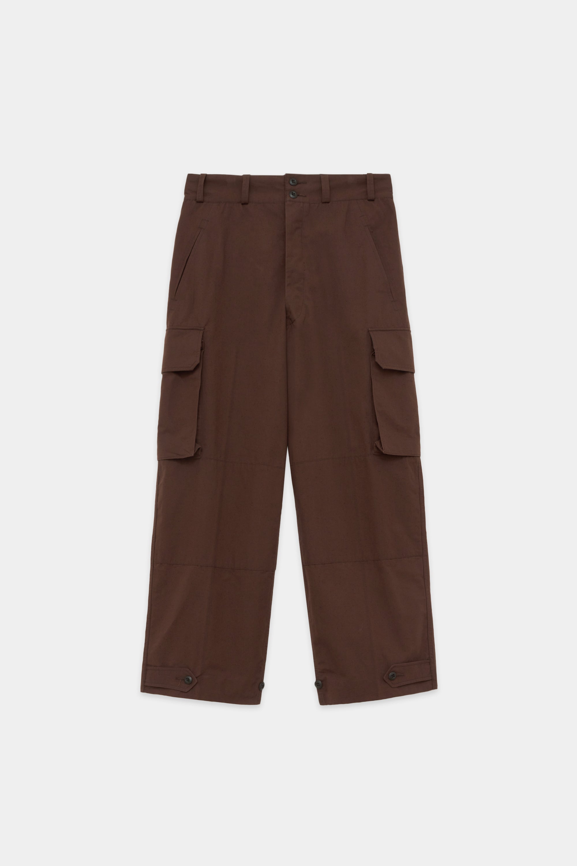 Organic Cotton Compact Silk Weather Cargo Pants, Brown – MARKAWARE