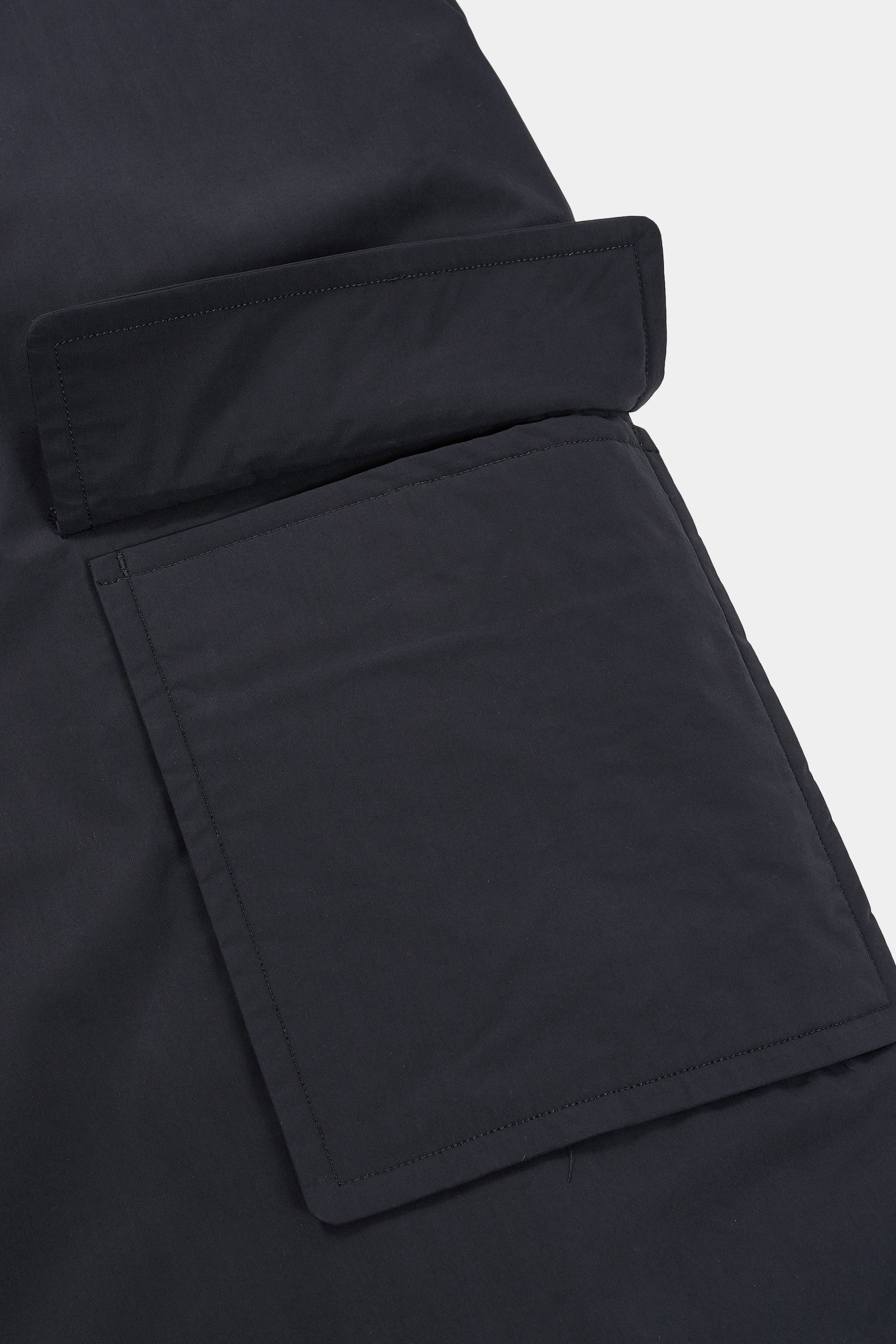 Organic Cotton/ Polyester Weather Stuffed Shawl Collar Coat, Black