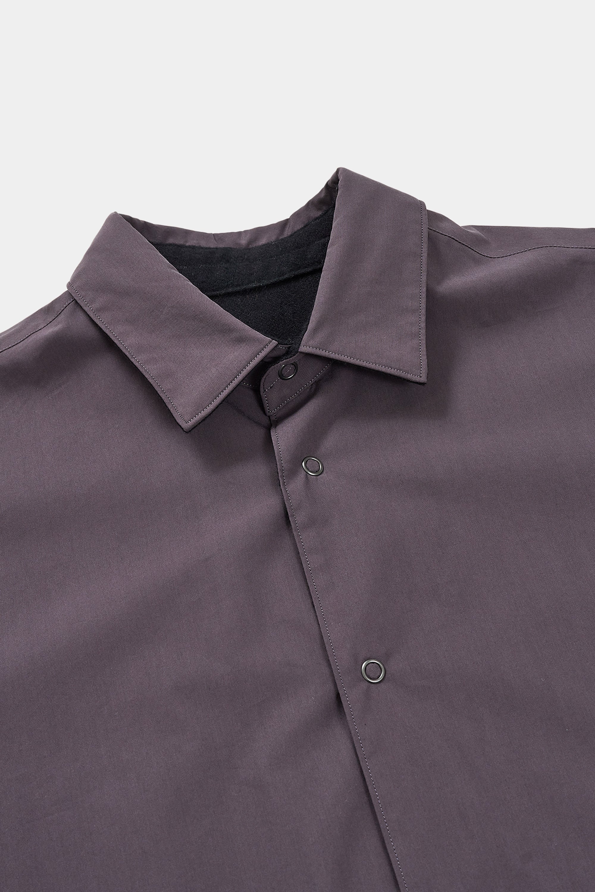 Organic Cotton/ Polyester Weather Reversible Shirt, Purplish Brown