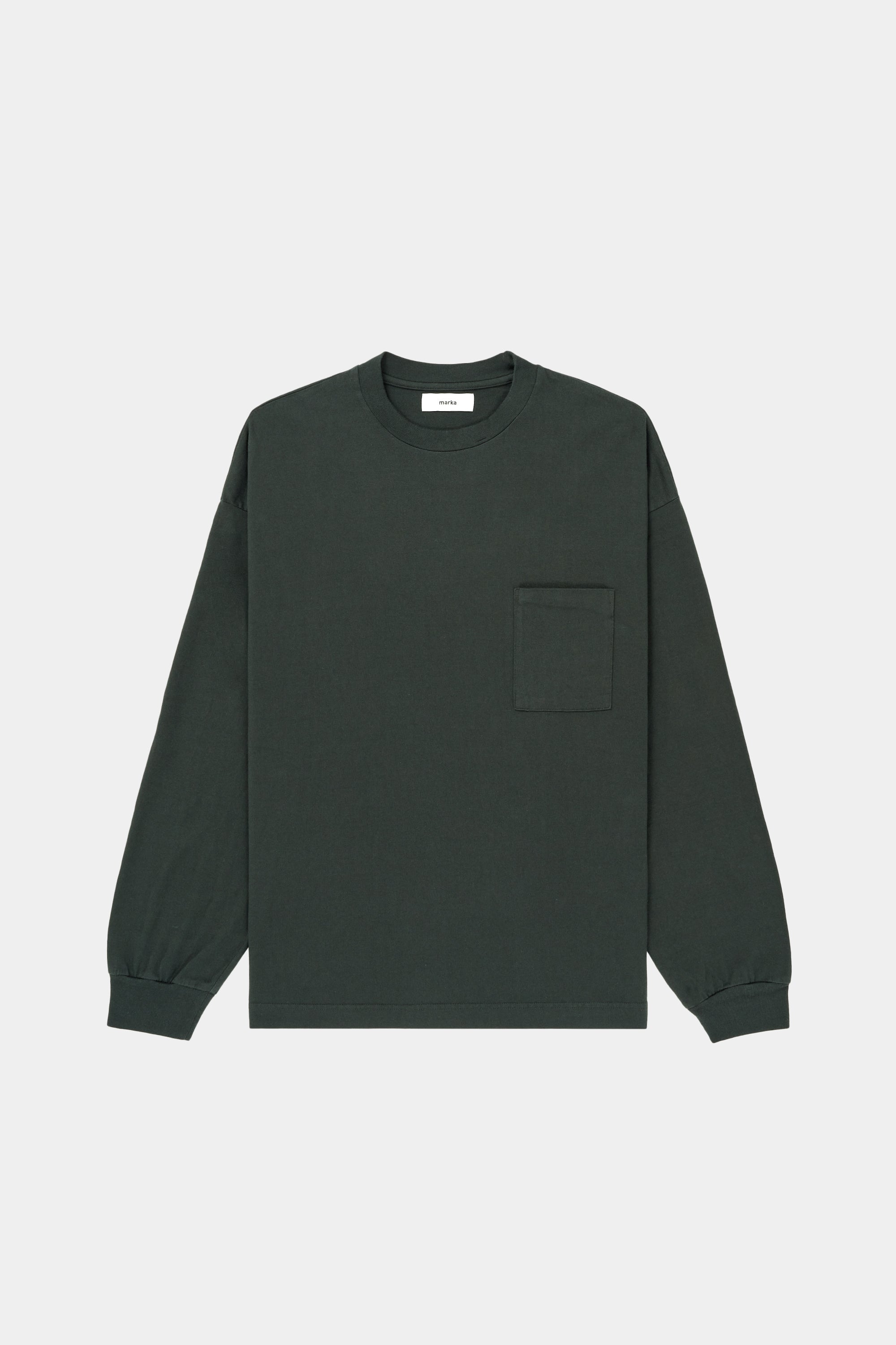 40/2 Combed Knit Pocket Tee L/s, Green