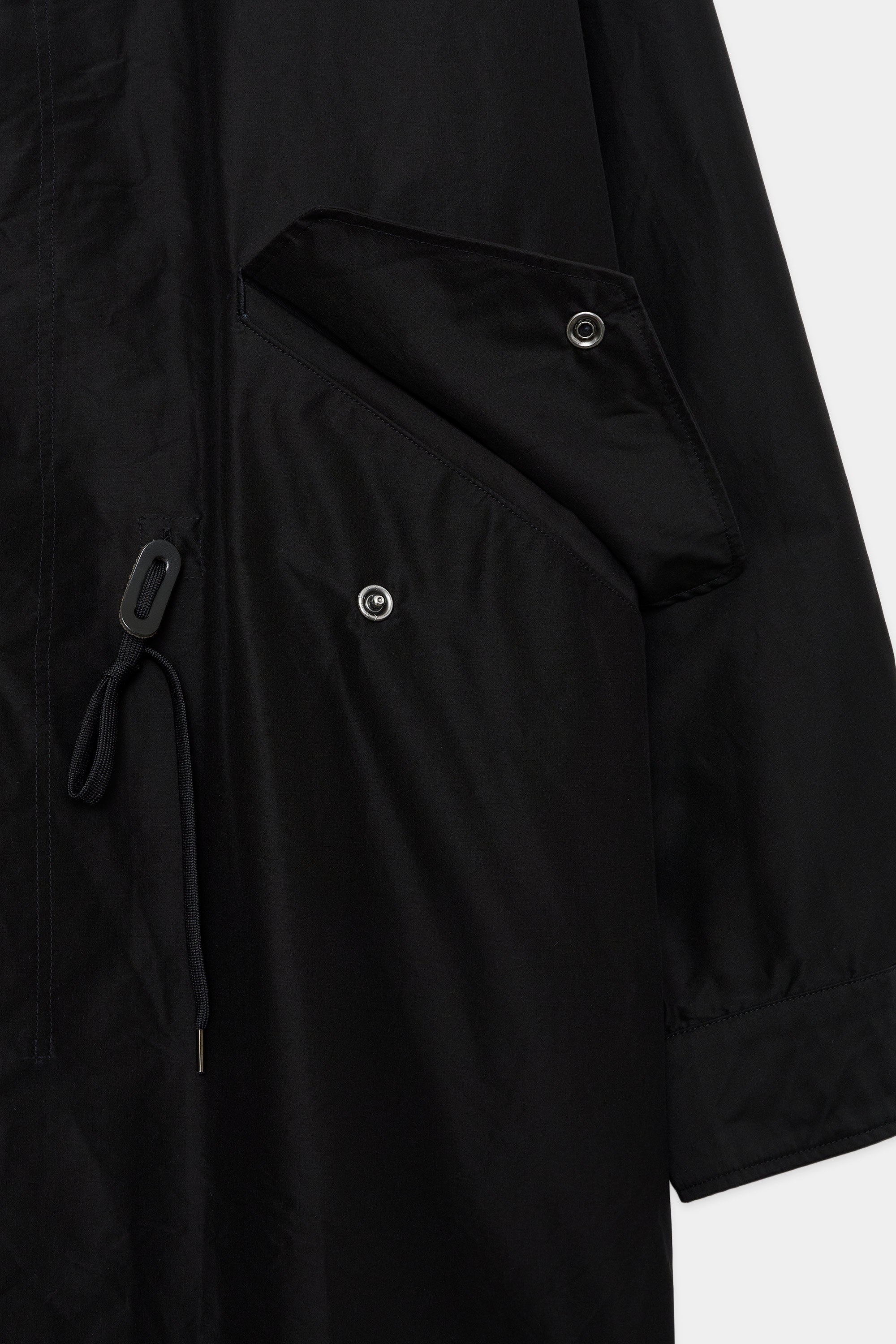 Organic Cotton × Bratac Silk Taffeta Mods Coat, Black