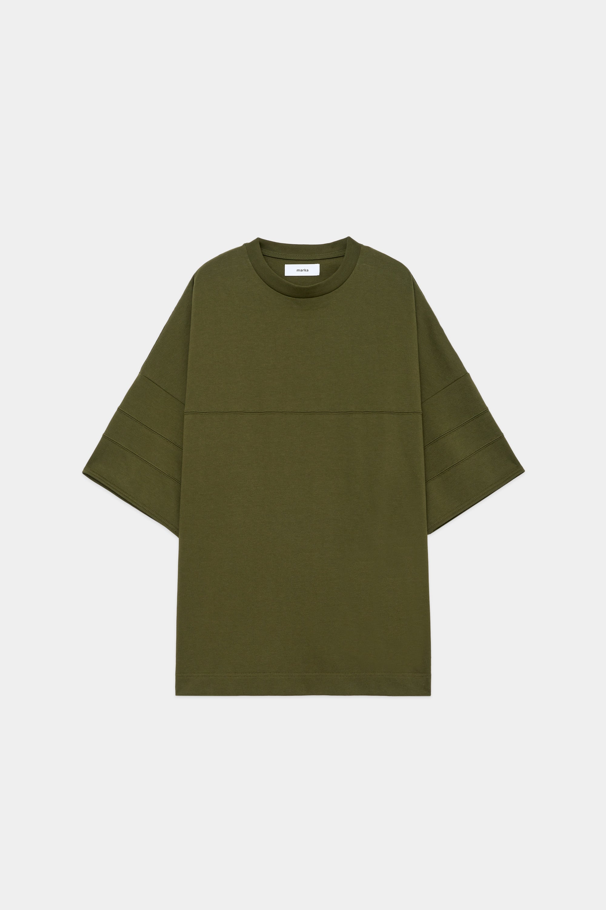 20//1 RECYCLE SUVIN ORGANIC COTTON KNIT FOOTBALL TEE WIDE, Olive