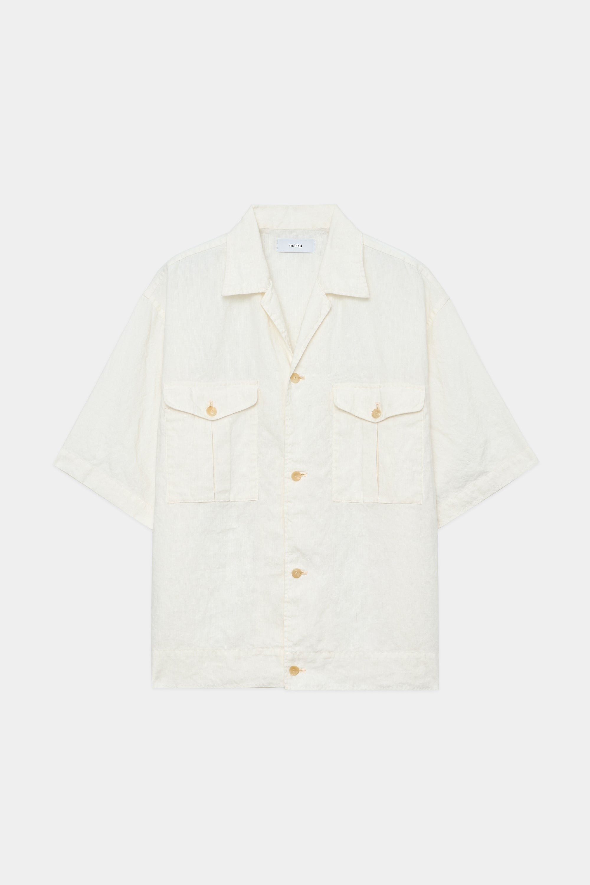 40//2 ORGANIAC RAMIE O.X OFFICER SHIRT, Ecru