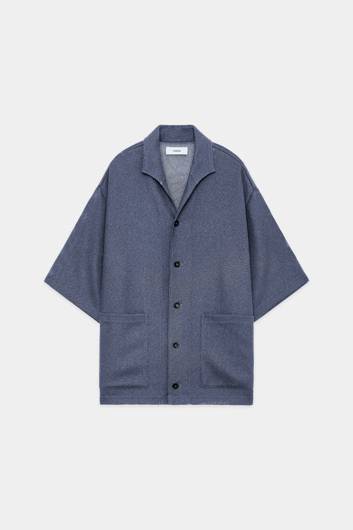 ORGANIC COTTON × RECYCLE POLYESTER RASCHEL CARDIGAN, Saxe × Brown